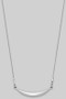 Chubby Crescent Pendant Necklace Slide Adjustable