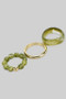 Three Piece Brass Bangle Acrylic Cuff Acrylic Stretch
