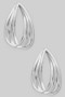 Interlocking Brass Teardrop Earrings