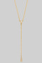 Delicate Y Necklace With Cz Accents