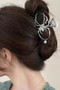 Spider Hair Clip With Stone And Pearl Accents