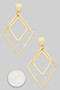 Curved Geo Cutout Brass Drop Earrings