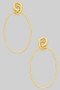 Triple Brass Link Drop Earrings
