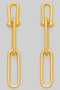 Brass Paperclip Chain Drop Earrings