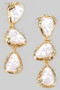 Triple Tiered Pearl Drop Earrings