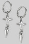 Star And Spike Charm Hoops