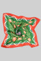 Floral Rope Pattern Silky Square Scarf