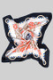 Floral Rope Pattern Silky Square Scarf