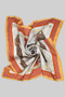 Saddle Stirrup Print Silky Square Scarf