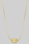 Hammered Pendant Necklace With Slide Adjuster