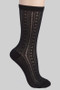 Sheer Diamond Pattern Calf Socks