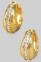 Brass Hinge Hoops With Cz Strip