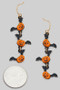 Acrylic Three Drop Halloween Bat Drop Earrings