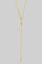 Delicate Y Necklace With Pearl Accents