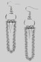 Stainless Steel Spike And O Chain Drop Earrings