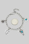 Bull Skull Western Charm Chain Bracelet