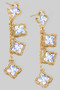 Porcelain Clover Drop Earrings