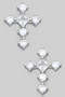 Essential Cz Cross Drop Earrings