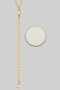 Delicate Y Necklace With Pearl Accents
