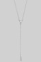 Delicate Y Necklace With Cz Accents
