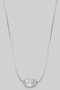 Hammered Pendant Necklace With Slide Adjuster