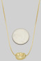 Hammered Pendant Necklace With Slide Adjuster