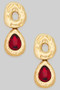 Hammered Stone Drop Earrings
