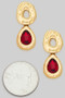 Hammered Stone Drop Earrings