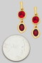 Dainty Two Stone Drop Earrings