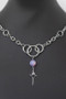 Goth Chain Necklace With Bead And Star Pendant