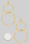 Double Geo Twist Brass Drop Earrings