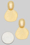Textured Leafy Tiered Drop Brass Earrings