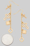 Cross Charm Drop Earrings
