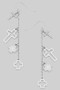 Cross Charm Drop Earrings