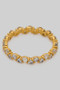 Delicate Brass Ring With Alternating Cz Stones