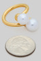 Twisted Pearl Scarf Ring