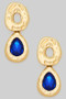 Hammered Stone Drop Earrings
