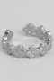Cz Clover Link Ring