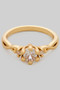 Brass Engagement Ring With Cz Stone