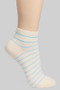 Striped And Ribbed Ankle Socks