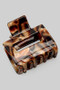 Glossy Marbled Acrylic Square Cutout Hair Clip