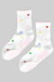 Multi Heart Print Yoga Socks With Heart Grips