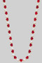 Cz Red Heart Tennis Necklace