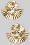 Ridged Fan Drop Earrings
