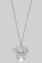 Cz And Pearl Spider Pendant Necklace
