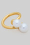 Twisted Pearl Scarf Ring