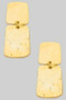 Hammered Tiered Rectangular Drop Earrings