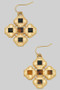 Water Resistant Round Cross W Acetate Earrings