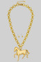 24K Gold Dipped Running Horse Water Resistant Nk