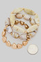 Three Piece Chunky Beads Stretch Bracelet
